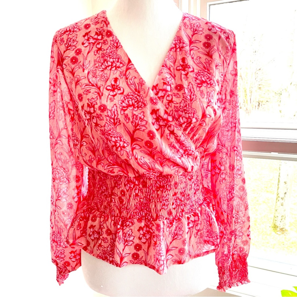 Japna Peplum faux wrap Blouse